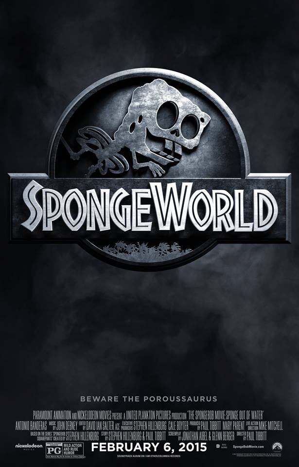 jurassic world spongebob poster