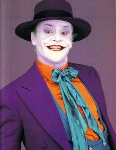 Jack Nicholson as the joker