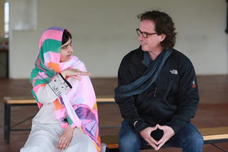 Malala e il regista Davis Guggenheim