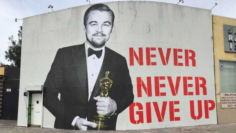 Graffito Oscar Leonardo DiCaprio