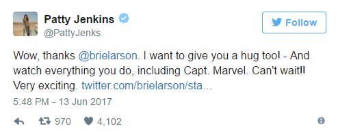 jenkins wonder woman captain marvel larson
