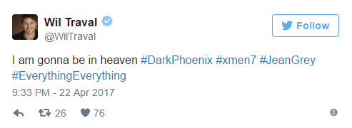 Traval su Twitter parla di X-Men Dark Phoenix