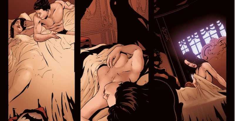 Batman con Catwoman e Talia