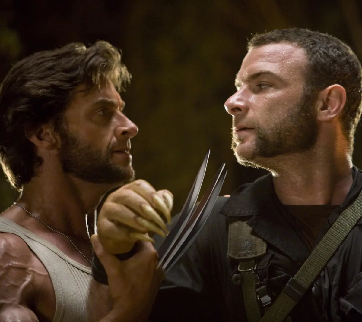 Liev Schreiber and Hugh Jackman in X-Men- le origini - Wolverine (2009)