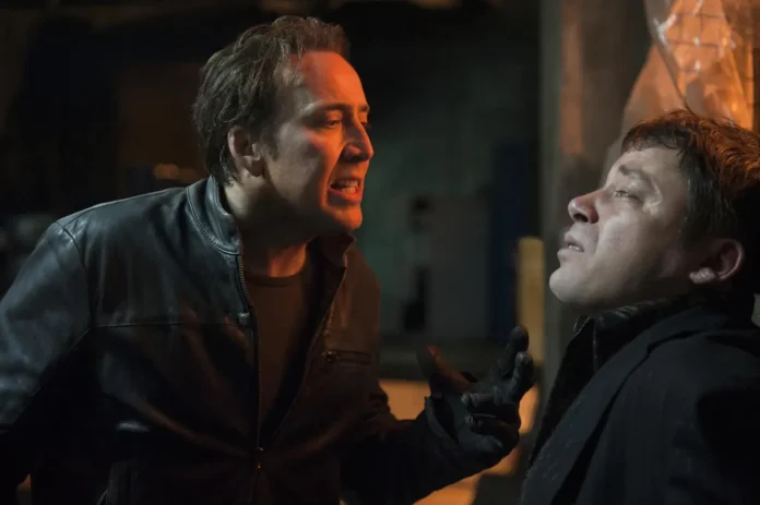 Nicolas Cage and Cristian Iacob in Ghost Rider - Spirito di vendetta (2011)