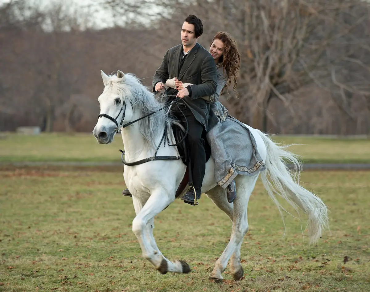 Colin Farrell e Jessica Brown Findlay in Storia d'inverno (2014)