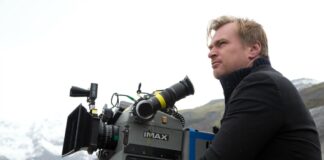 Christopher Nolan sul set di Interstellar