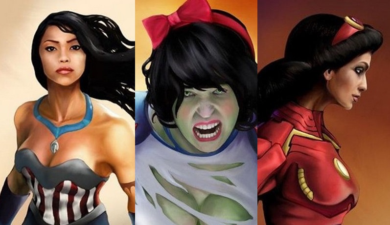 Le principesse Disney diventano Avengers [fan art]