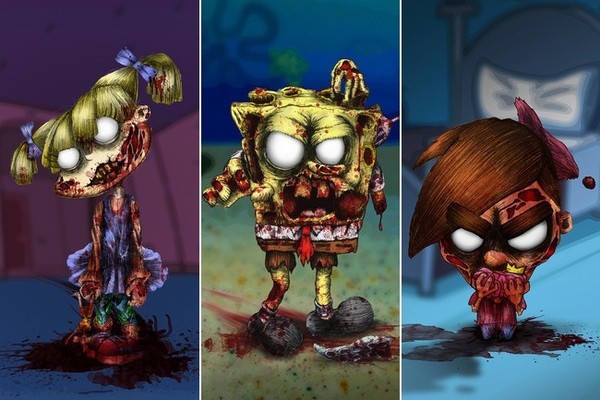 I cartoni animati Nickelodeon in versione zombie [foto]