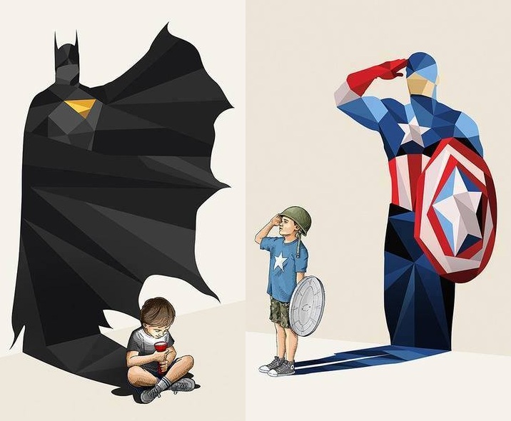 I bambini diventano i loro supereroi preferiti [fan-art]