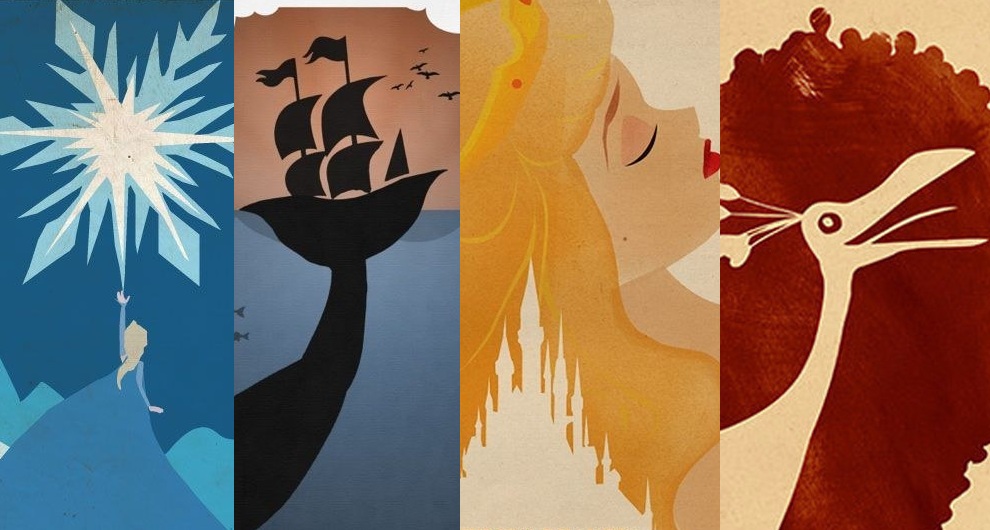 Poster minimalisti dei classici Disney