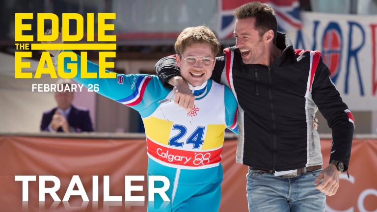 Hugh Jackman e Taron Egerton nel primo trailer di Eddie the Eagle