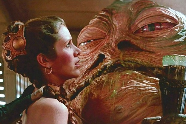 Star Wars Il Risveglio della Forza: Carrie Fisher ha un messaggio per Jabba the Hutt