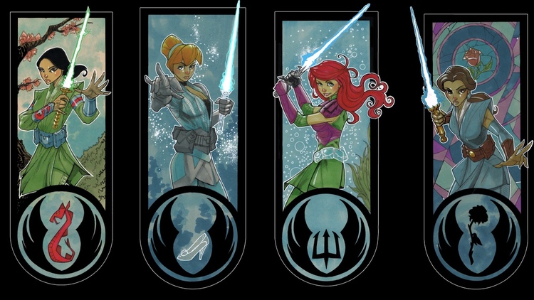 Le principesse Disney combattono il Lato Oscuro come Cavalieri Jedi