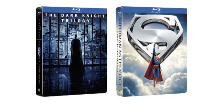 DC e Warner, Blu-Ray Steelbook: La Trilogia de Il Cavaliere Oscuro e Superman Anthology