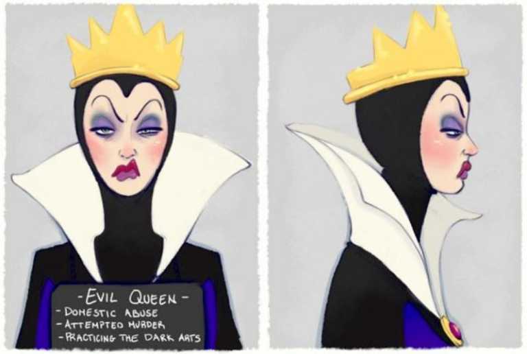 Villain Disney: le foto segnaletiche dei cattivi delle fiabe