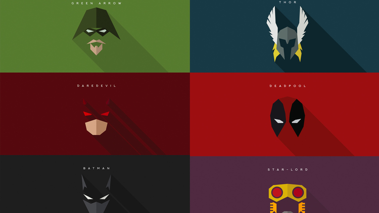 Supereroi: i poster minimal di Yuri Krasnoshchok