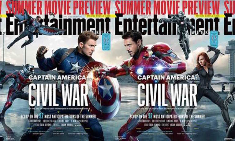Captain America Civil War: scoppia la guerra sulla cover di EW