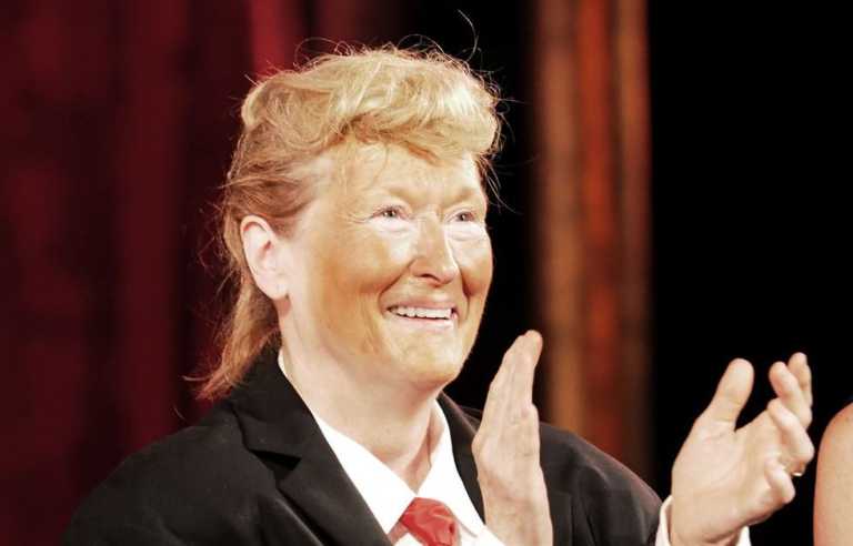 Meryl Streep si trasforma in Donald Trump Meryl Streep si trasforma in Donald Trump