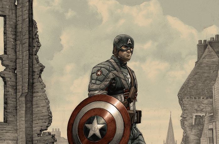 Captain America nei Mondo Poster per il Comic Con di San Diego