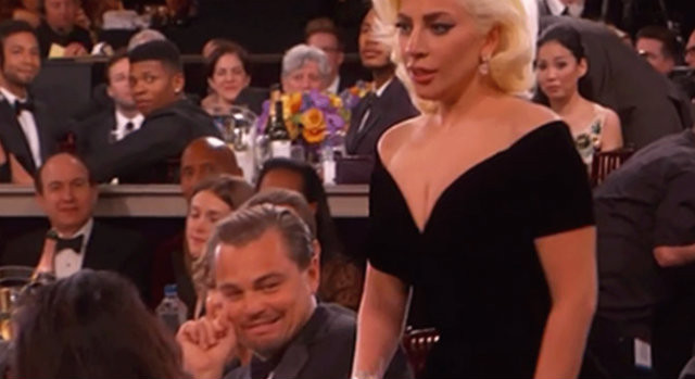Golden Globes 2016: Leonardo DiCaprio ‘ostacola’ Lady Gaga alla premiazione