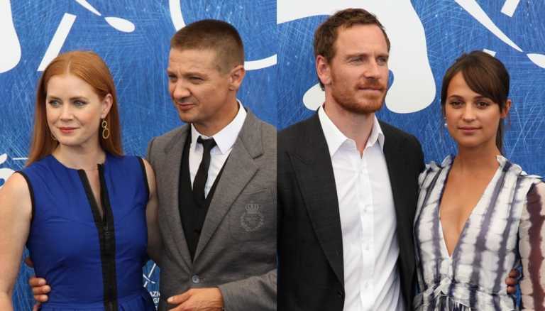 Venezia 73 foto: Fassbender, Vikander, Adams e Renner al Lido Venezia 73 foto: Fassbender, Vikander, Adams e Renner al Lido