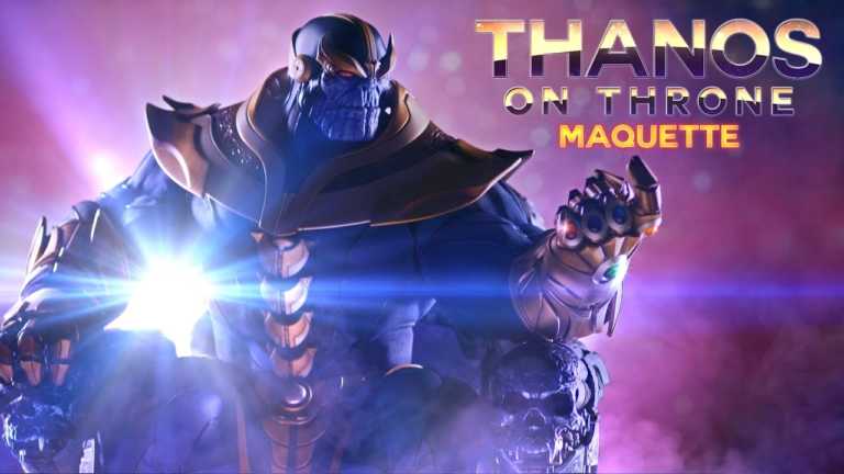 Avengers Infinity War: l’action figure di Thanos sul suo trono