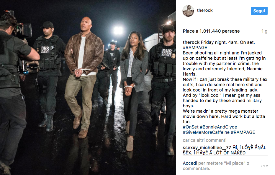 Rampage: Dwayne Johnson condivide due nuove foto - Cinefilos.it