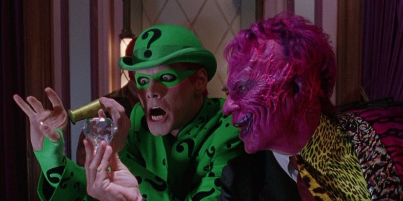 Jim Carrey L'enigmista Batman Forever