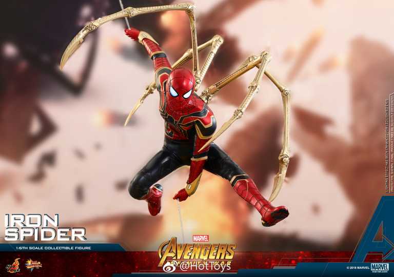 Iron Spider: il costume nel dettaglio nella action figure Hot Toys
