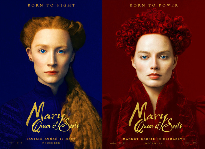 Mary Queen of Scots: i character poster con Saoirse Ronan e Margot Robbie
