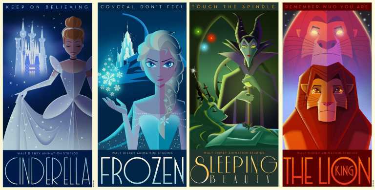 Film Disney: i poster ridisegnati in Art Deco da David G. Fererro Film Disney: i poster ridisegnati in Art Deco da David G. Fererro