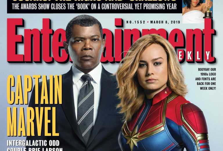 Captain Marvel: Brie Larson e Samuel L. Jackson sulla cover di EW