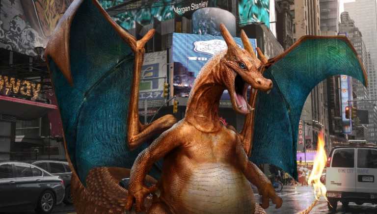 Detective Pikachu: Charizard vs Gyarados nei concept Detective Pikachu: Charizard vs Gyarados nei concept