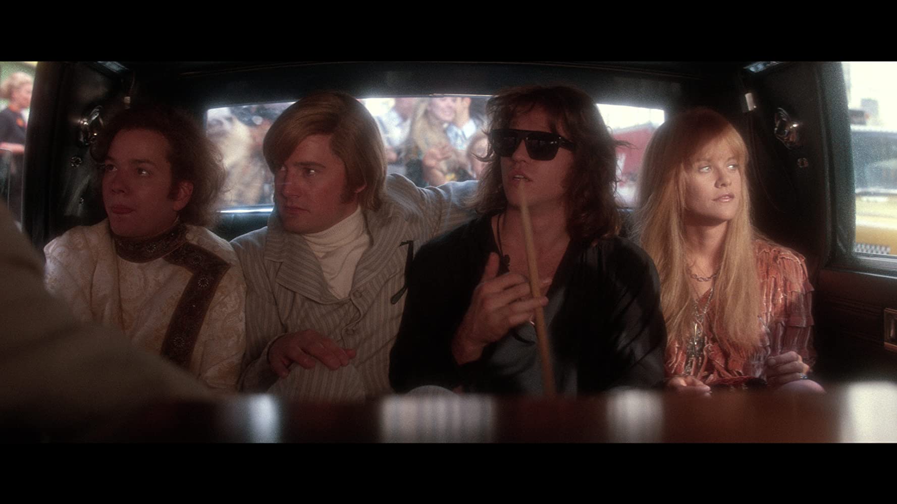 Val Kilmer, Meg Ryan, Kyle MacLachlan, and Frank Whaley in The Doors