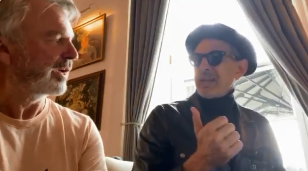 Sam Neil e Jeff Goldblum duettano sul set di Jurassic World: Dominion