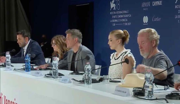 Venezia 78: Ben Affleck, Matt Damon e Jodie Comer presentano The Last Duel