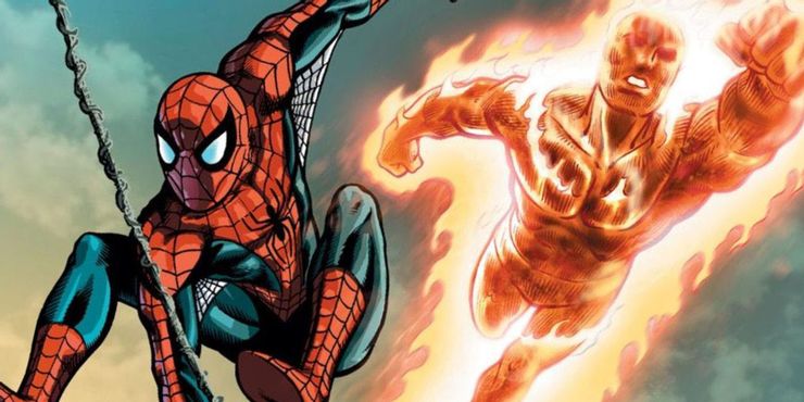 spidey e torcia umana mcu