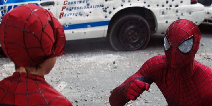 spider-man aiutare i più piccoli