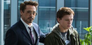 Tony-Stark-Peter-Parker-Spider-Man-Homecoming Robert Downey Jr.