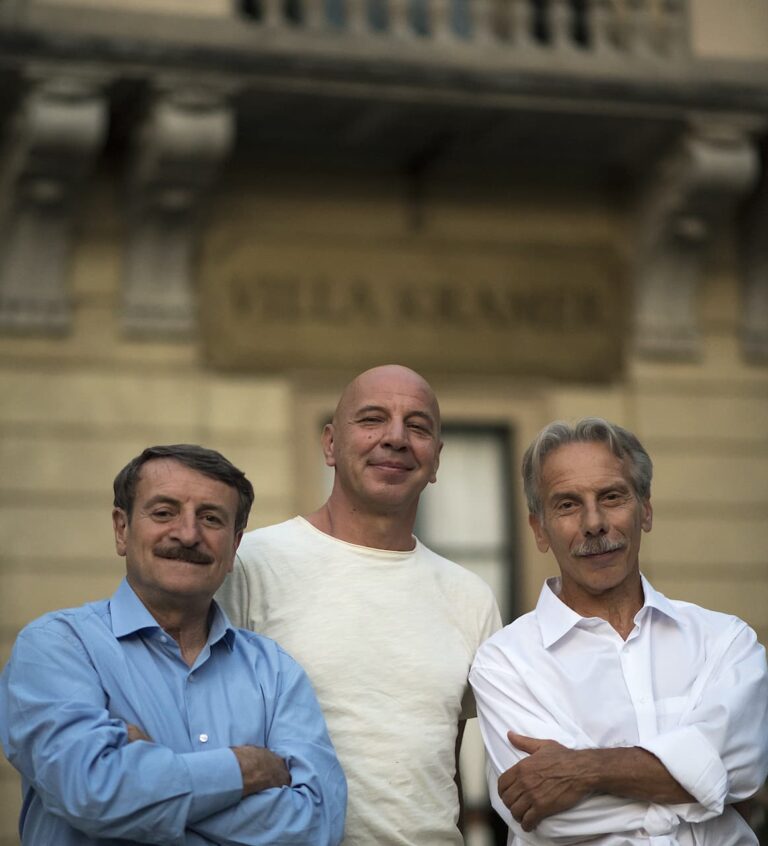 Aldo, Giovanni e Giacomo sul set del nuovo film Il più bel giorno della nostra vita