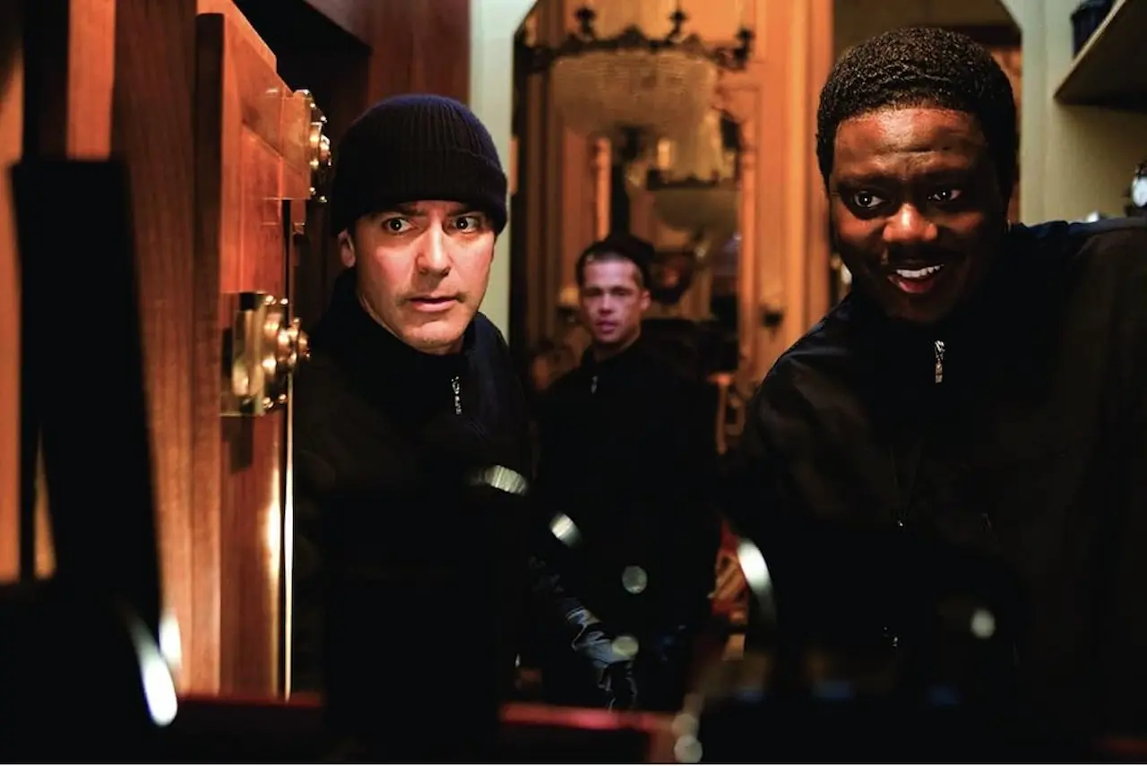Brad Pitt, George Clooney e Bernie Mac in Ocean's Twelve