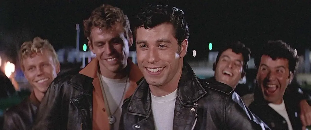 John Travolta, Jeff Conaway, Barry Pearl, Michael Tucci e Kelly Ward in Grease