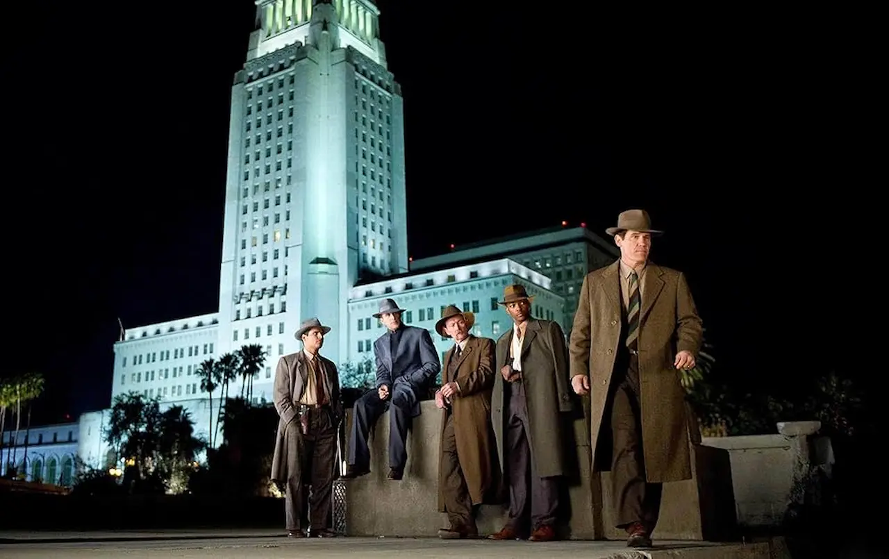 Josh Brolin, Robert Patrick, Ryan Gosling, Michael Peña e Anthony Mackie in Gangster Squad