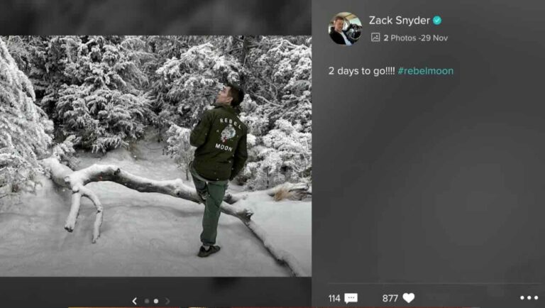 Rebel Moon: Zack Snyder anticipa un set innevato per il suo nuovo film