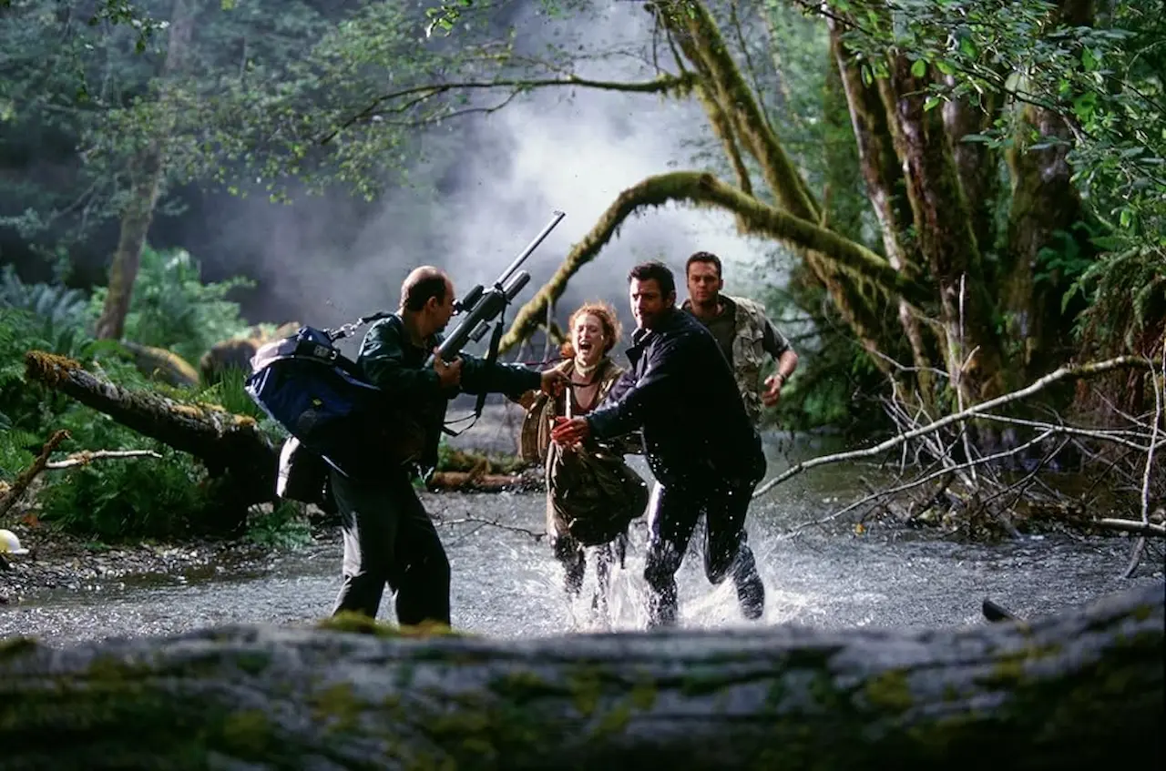 Jeff Goldblum, Julianne Moore, Vince Vaughn e Richard Schiff in Il mondo perduto - Jurassic Park