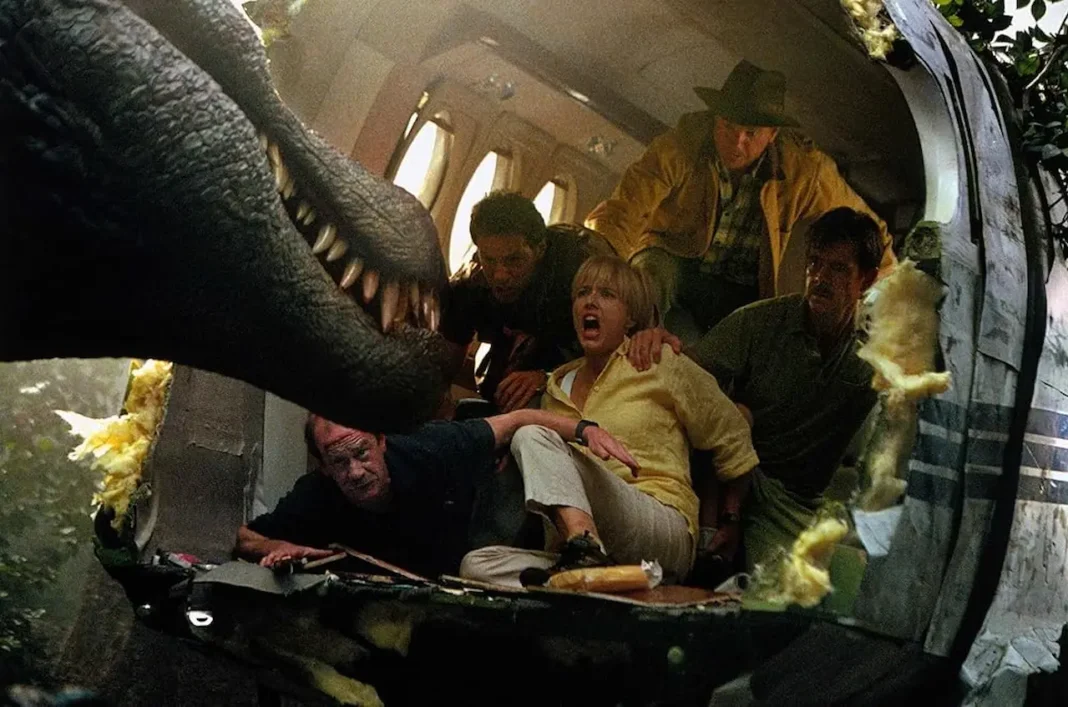 Téa Leoni, William H. Macy, Sam Neill, Michael Jeter e Alessandro Nivola in Jurassic Park III