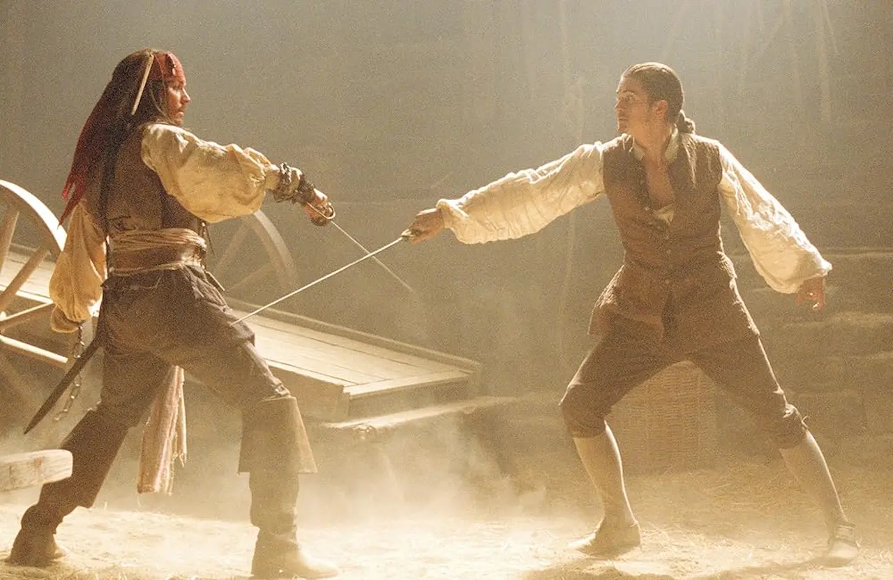 La maledizione del forziere fantasma Johnny Depp Orlando Bloom