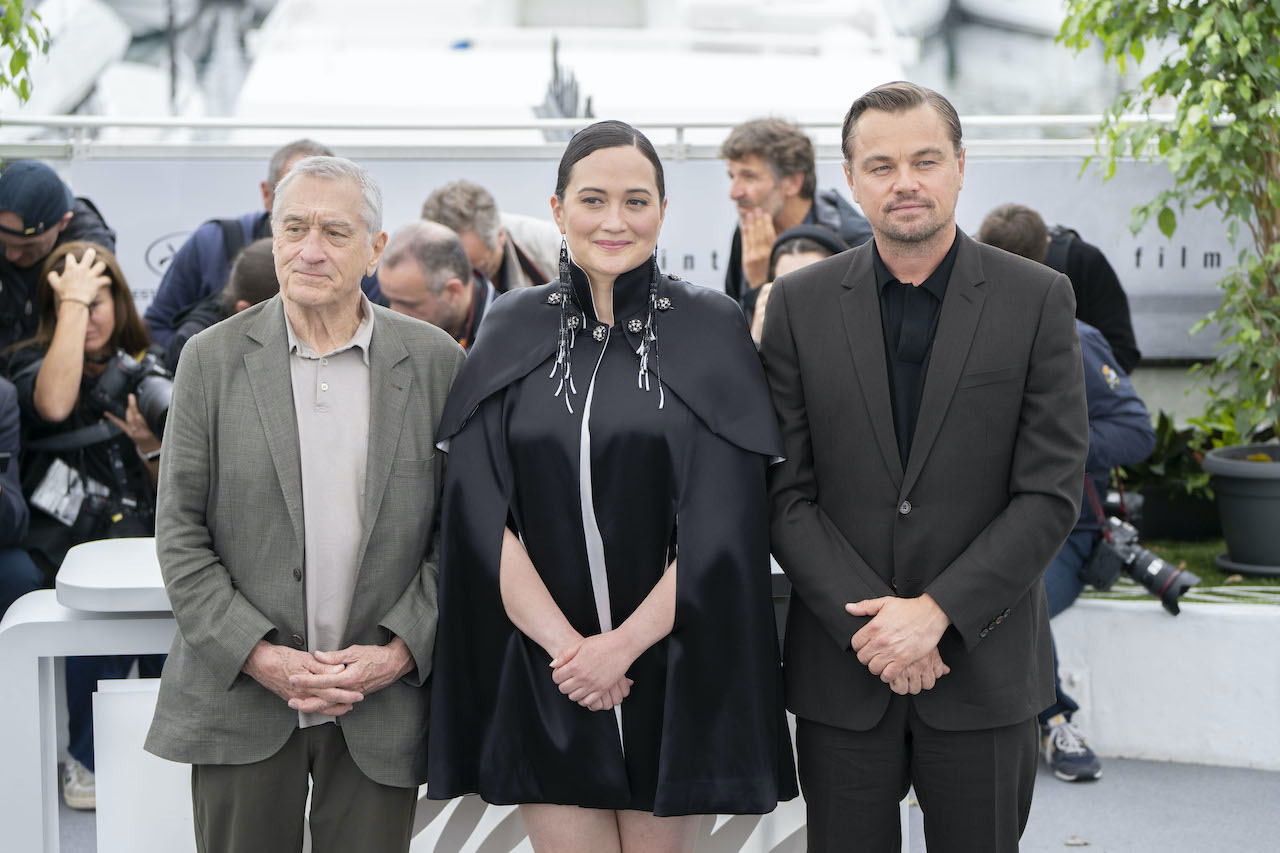 Robert De Niro, Lily Gladstone e Leonardo Dicaprio