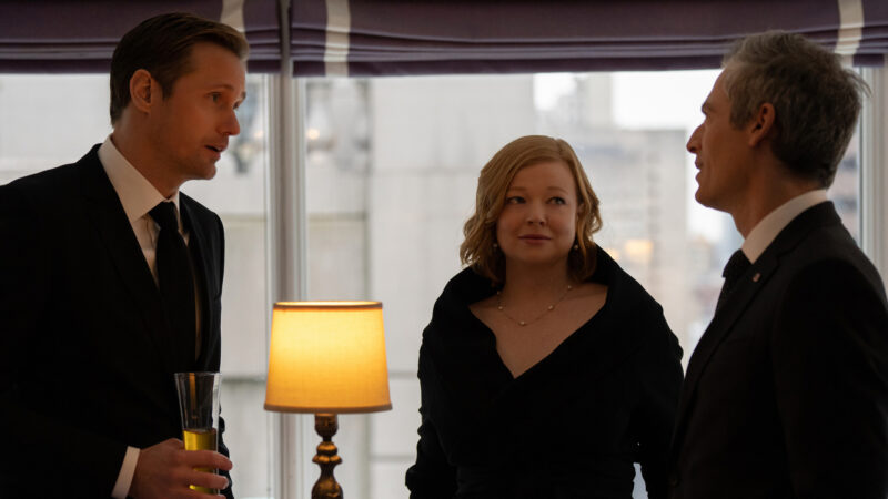 Succession 4x09 Alexander Skarsgård, Sarah Snook, Justin Kirk